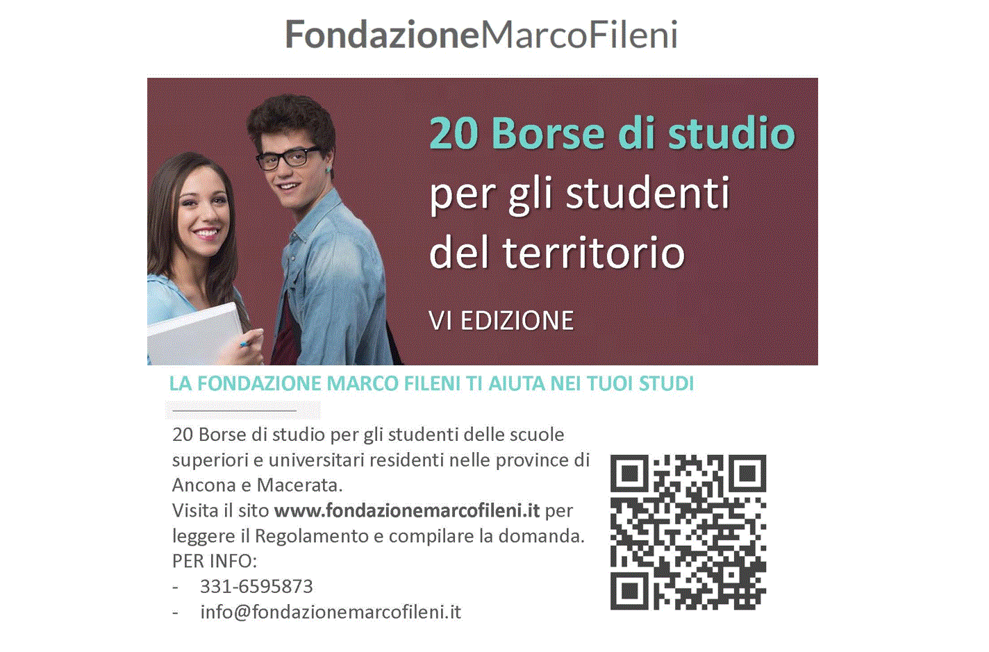 26 gennaio 2022 - Fondazione Marco Fileni – Borse di studio progetto “Crediamo nei giovani” - Liceo Statale G. Leopardi Macerata