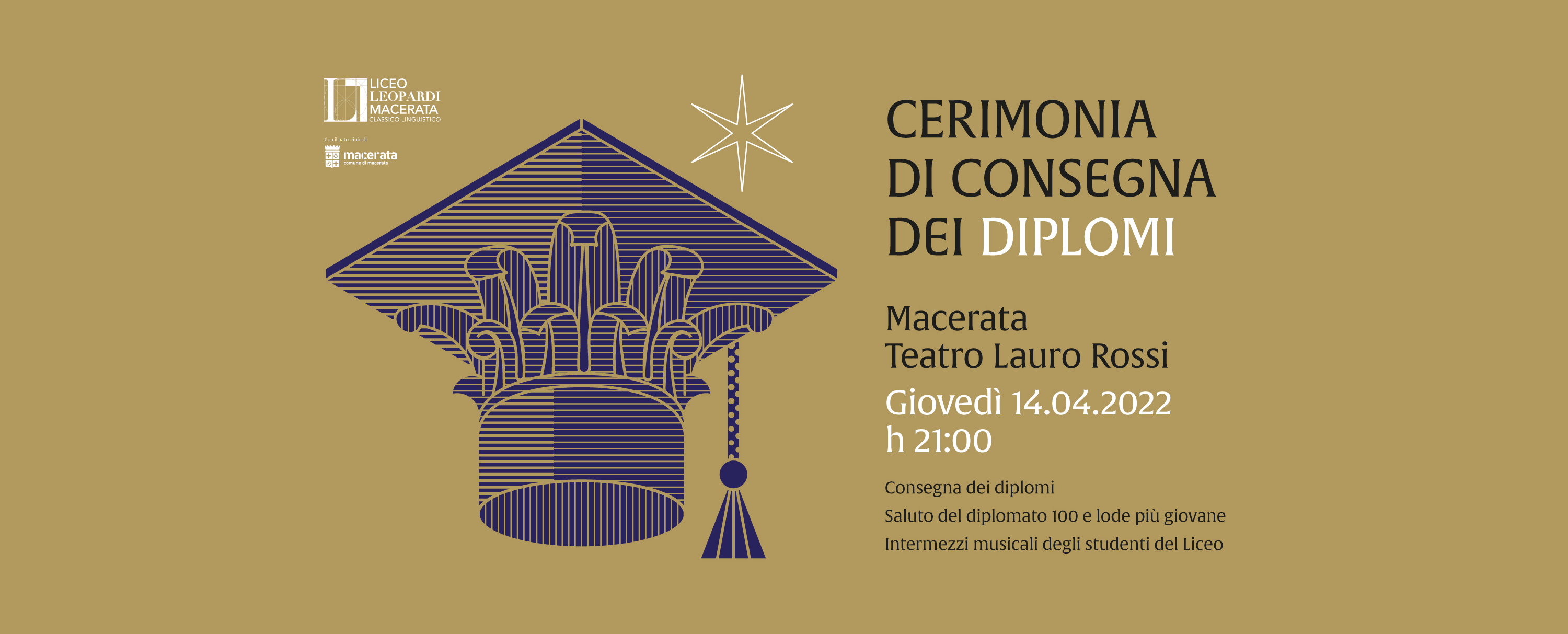 Cerimonia di consegna dei dipolomi, 14 aprile - Liceo Statale G. Leopardi Macerata