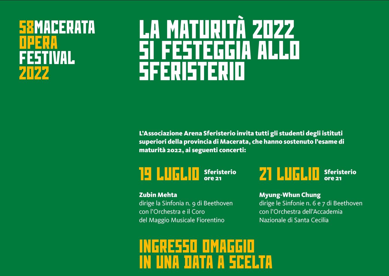 19 luglio 2022 - La Maturità 2022 si festeggia allo Sferisterio - Liceo Statale G. Leopardi Macerata