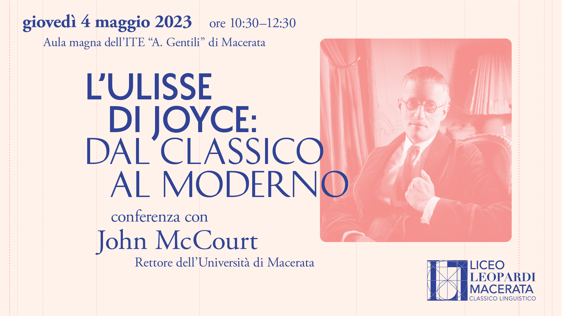 Conferenza su James Joyce, 4 maggio - Liceo Statale G. Leopardi Macerata