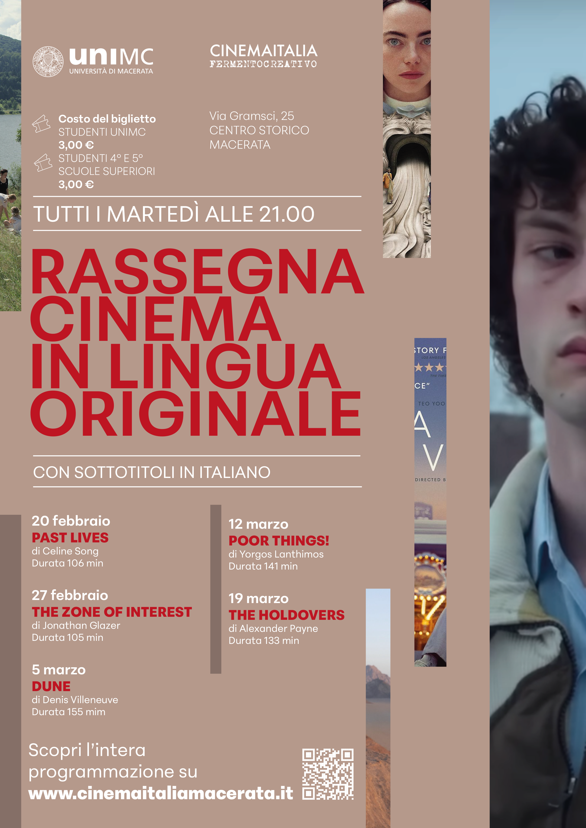 20 febbraio 2024 - Rassegna Cinema in lingua Originale - Liceo Statale G. Leopardi Macerata