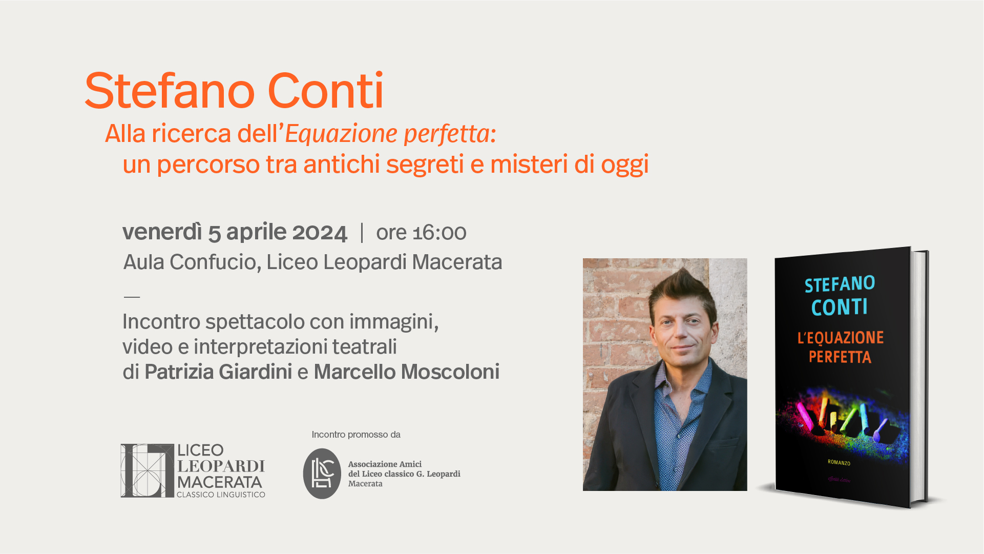 Incontro spettacolo con Stefano Conti, 5 aprile - Liceo Statale G. Leopardi Macerata