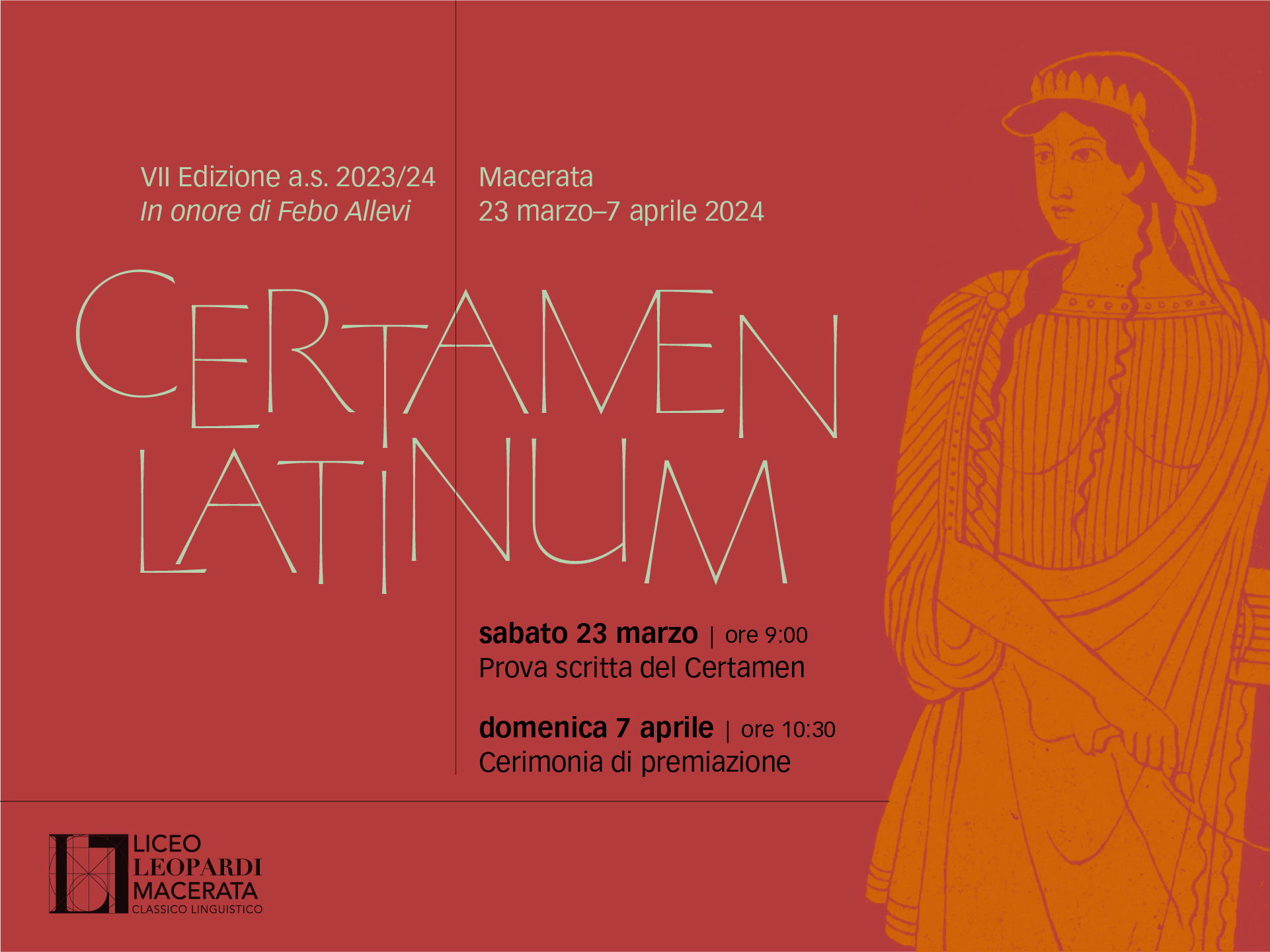 10 aprile 2024 - Certamen Latinum – Cerimonia di premiazione - Liceo Statale G. Leopardi Macerata